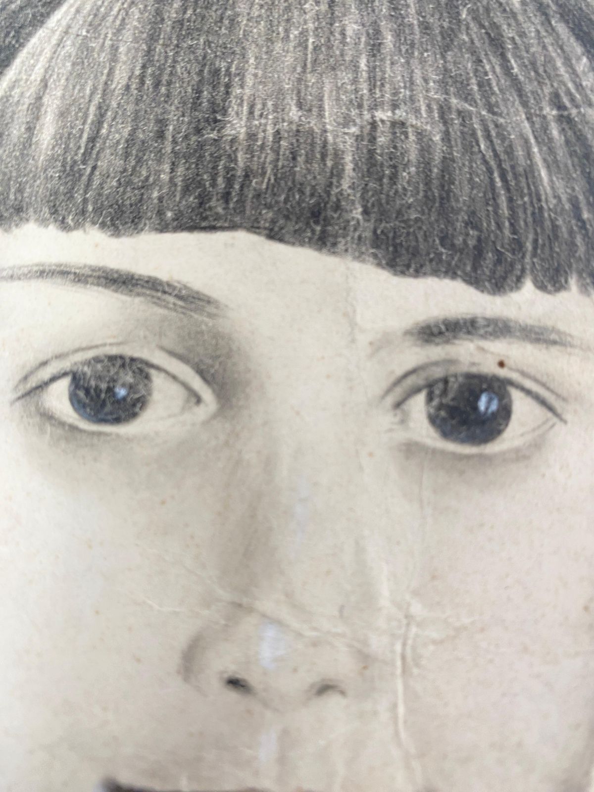 Drawing Original, Of A Young Girl, England 19th Century photo vinterior