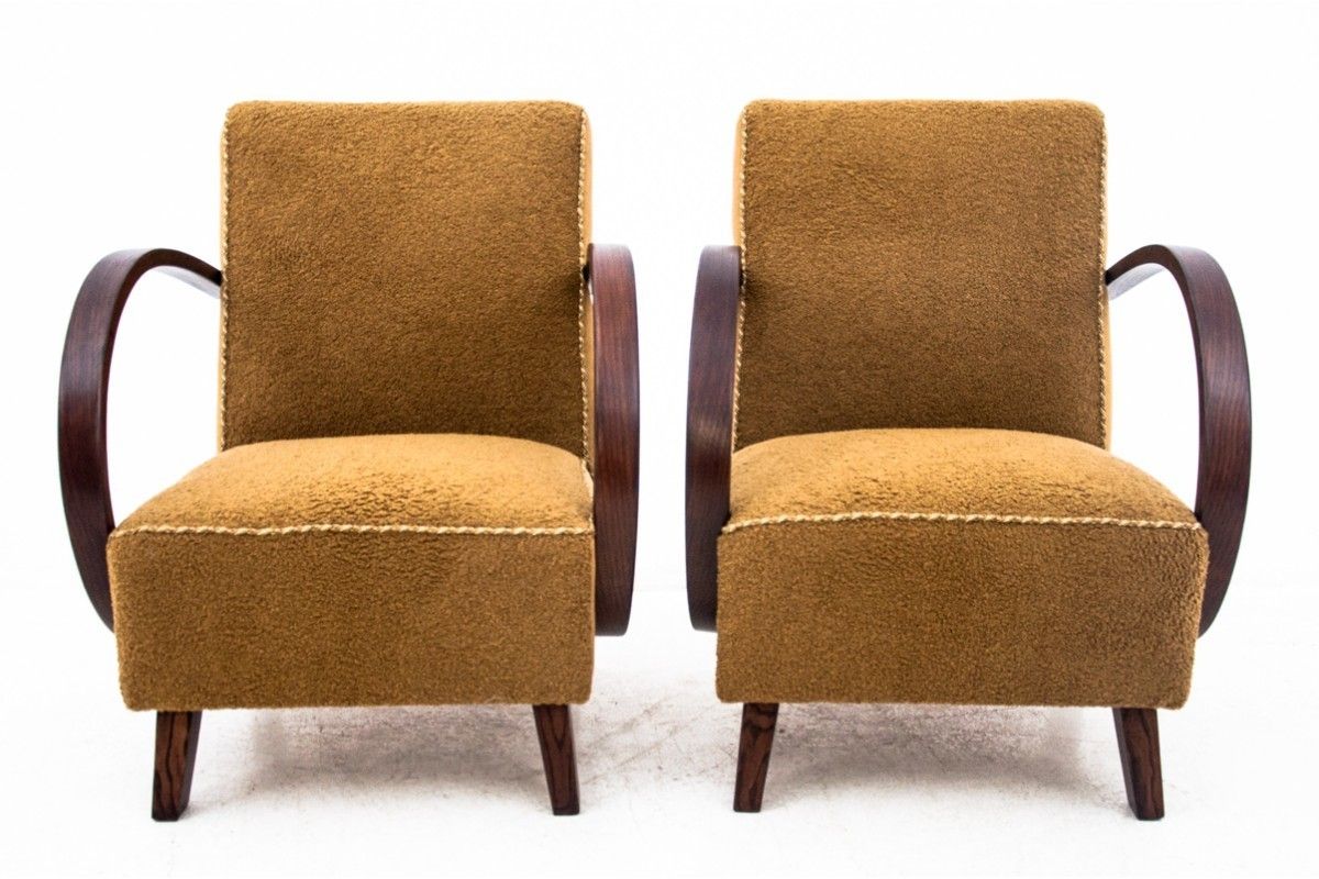Art Deco Armchairs, Designed By J. Halabala, Czech Republic, 1930s. After Renovation. photo for sale