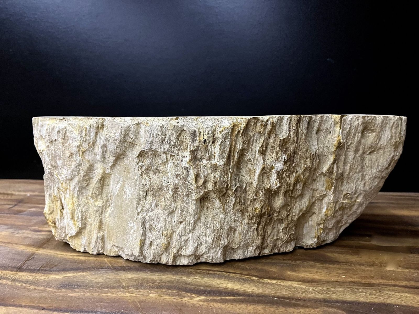 photo furniture Petrified Wood Sink In Beige/ Brown/ Grey Tones  Organic Modern, Top Quality
