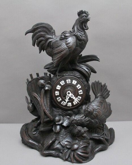 19th Century Black Forest Mantel Clock photo furniture