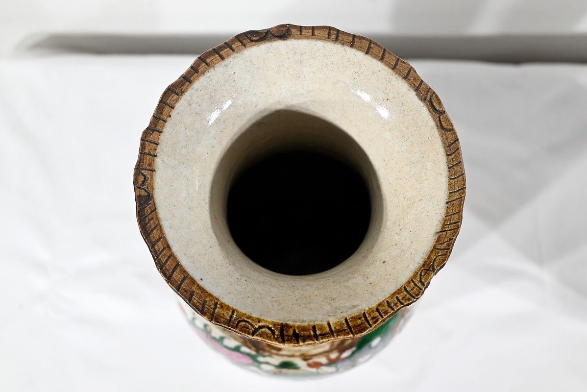 Pair Of Nanjing Porcelain Vases, China   Late 19th Century photo buy