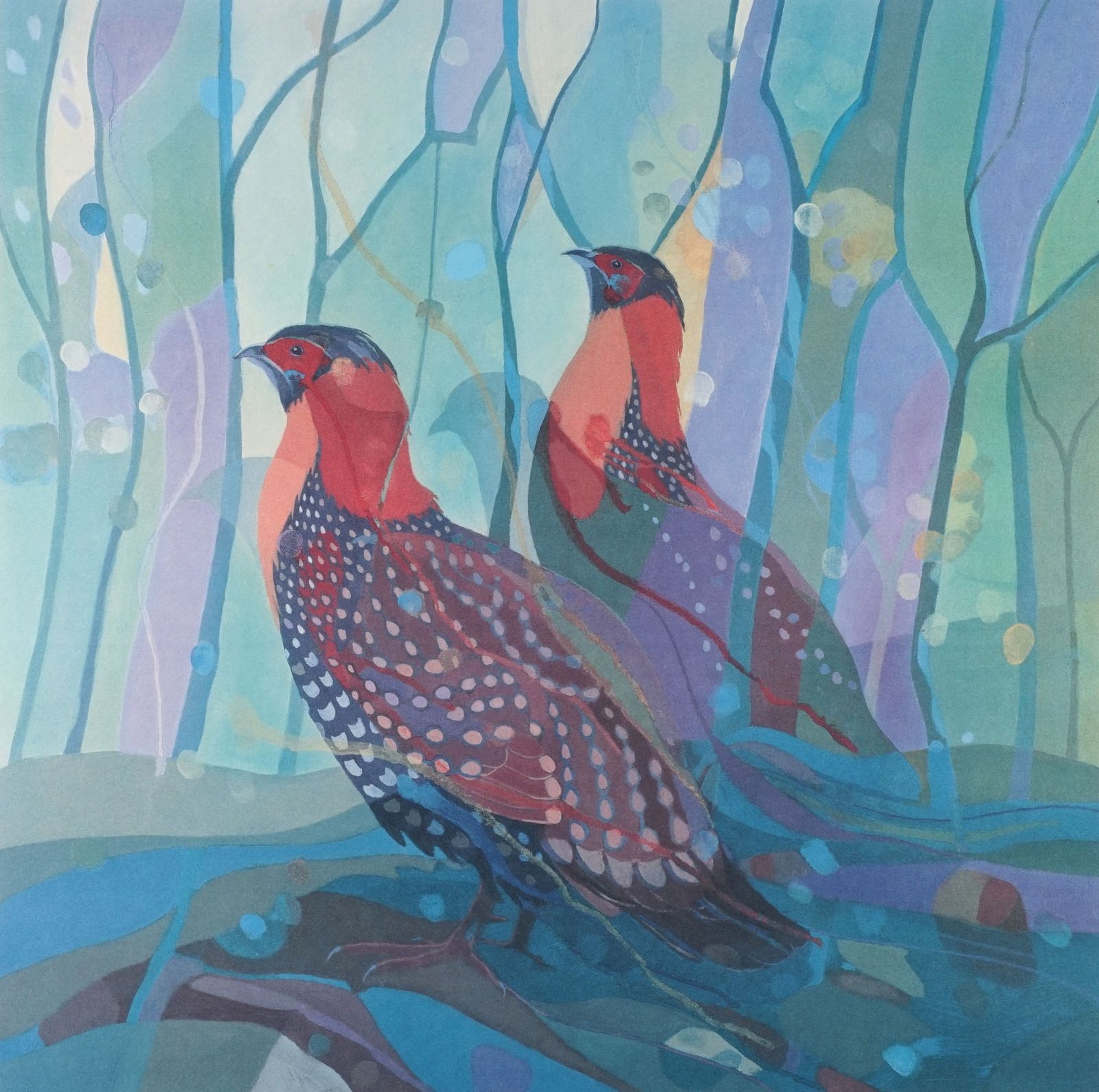 Western Tragopan, Limited Edition Print By Lars Knudsen