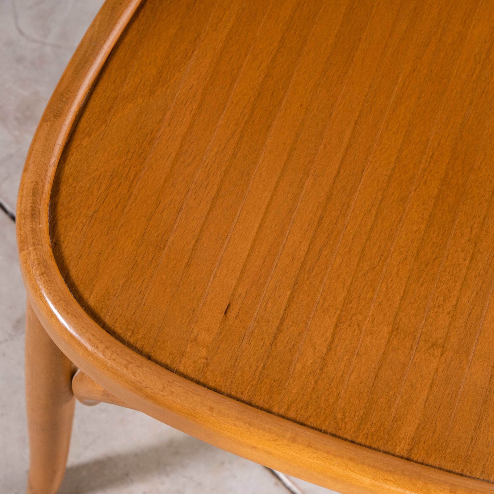 1970’s Bentwood Honey Beech Striped Seat Bentwood Dining Chairs – Set Of Six photo Furniture