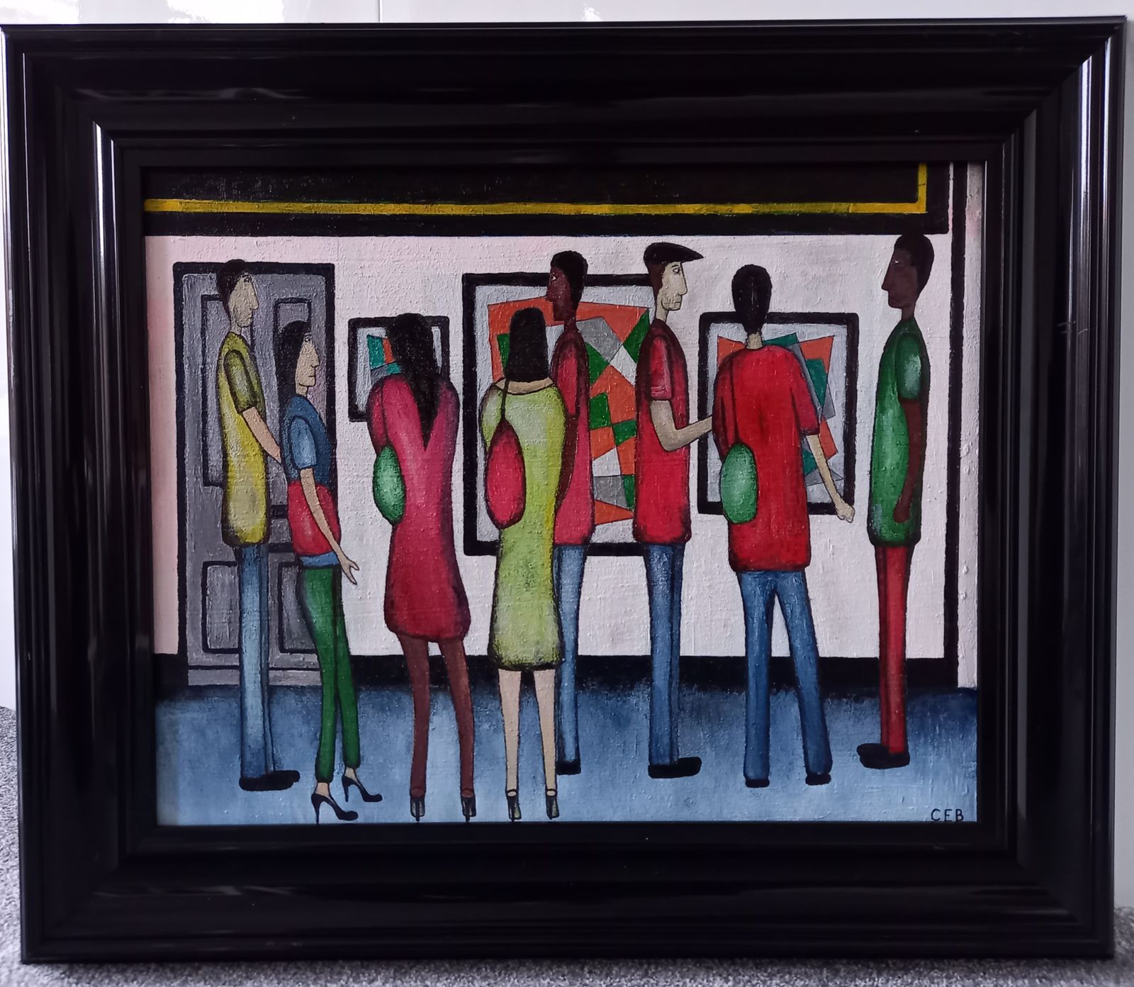 The Gallery.  Figurative Oil Painting By Christopher Barrow photo furniture