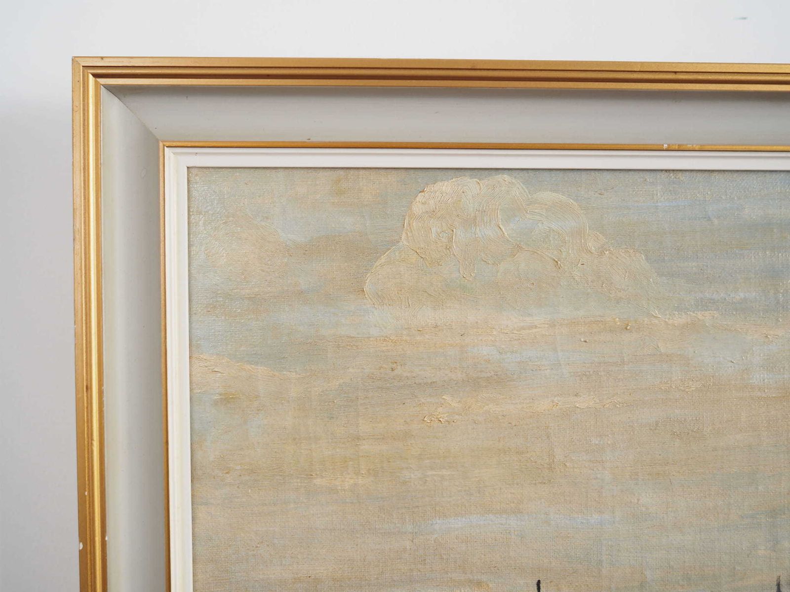 Schilderij „The Windmill Above The Marina", Scandinavisch Design, Jaren 1970 photo 459.0