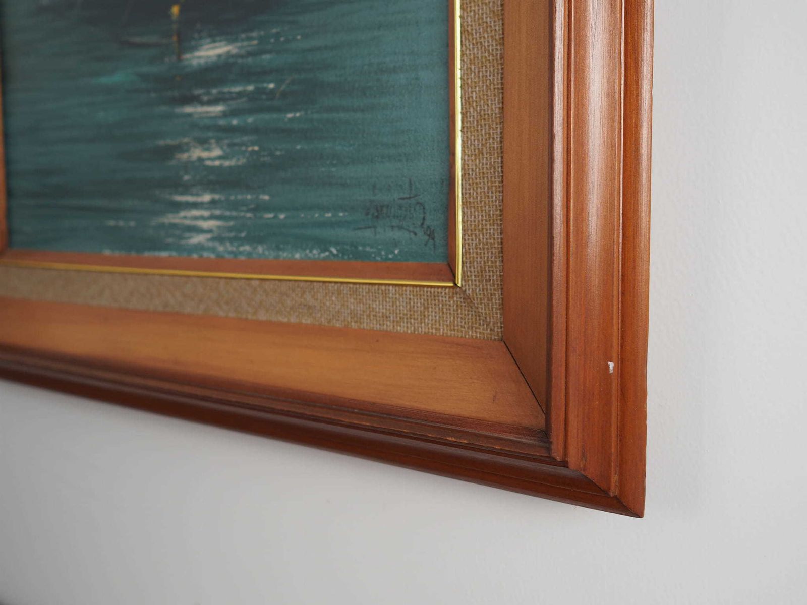 photo for sale Painting „The Night Fishing”, Scandinavian Design, 1970s