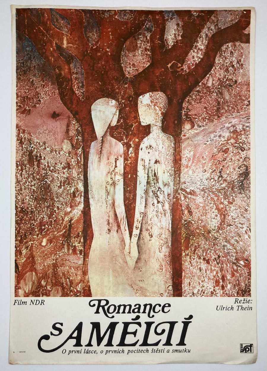 Original Film Poster, Romance With Amelie, Miroslav Floch, 1983, Genuine Czech Vintage Print