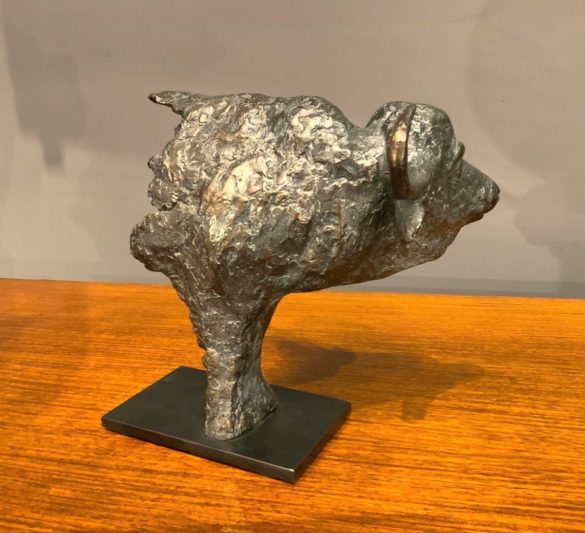 Bronze Animal By Florence Jacquesson "Fragment Of Buffalo" photo for sale