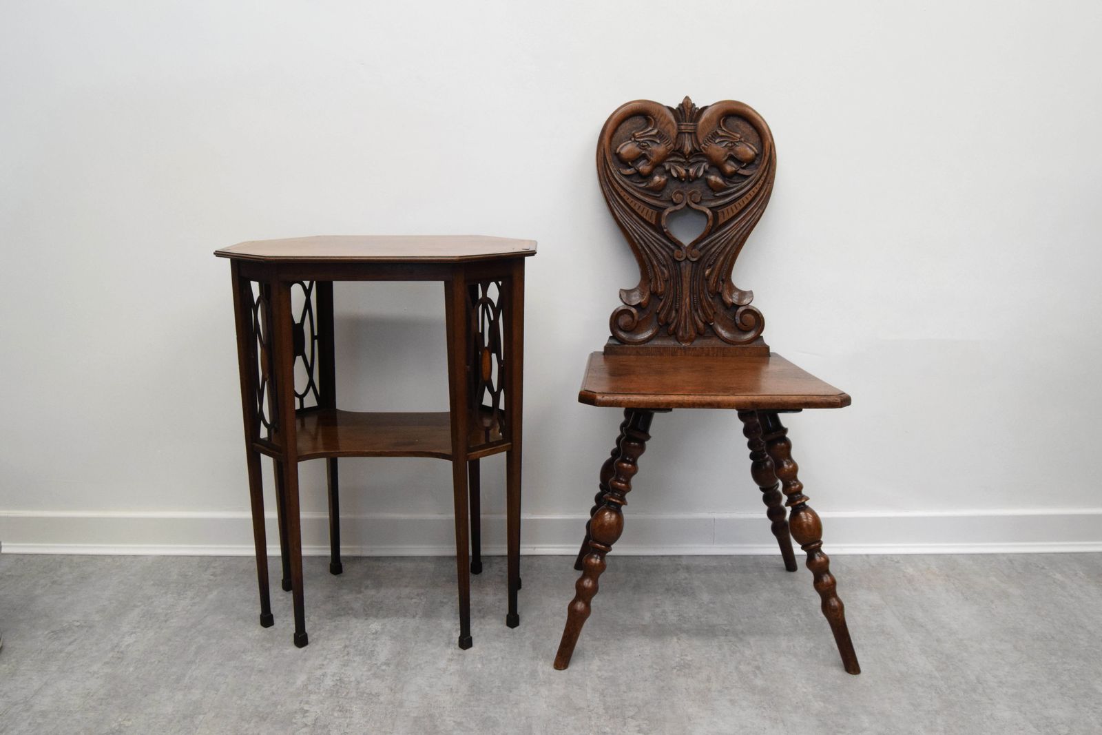 Edwardian Inlaid Mahogany Sheraton Revival Occasional Table photo furniture