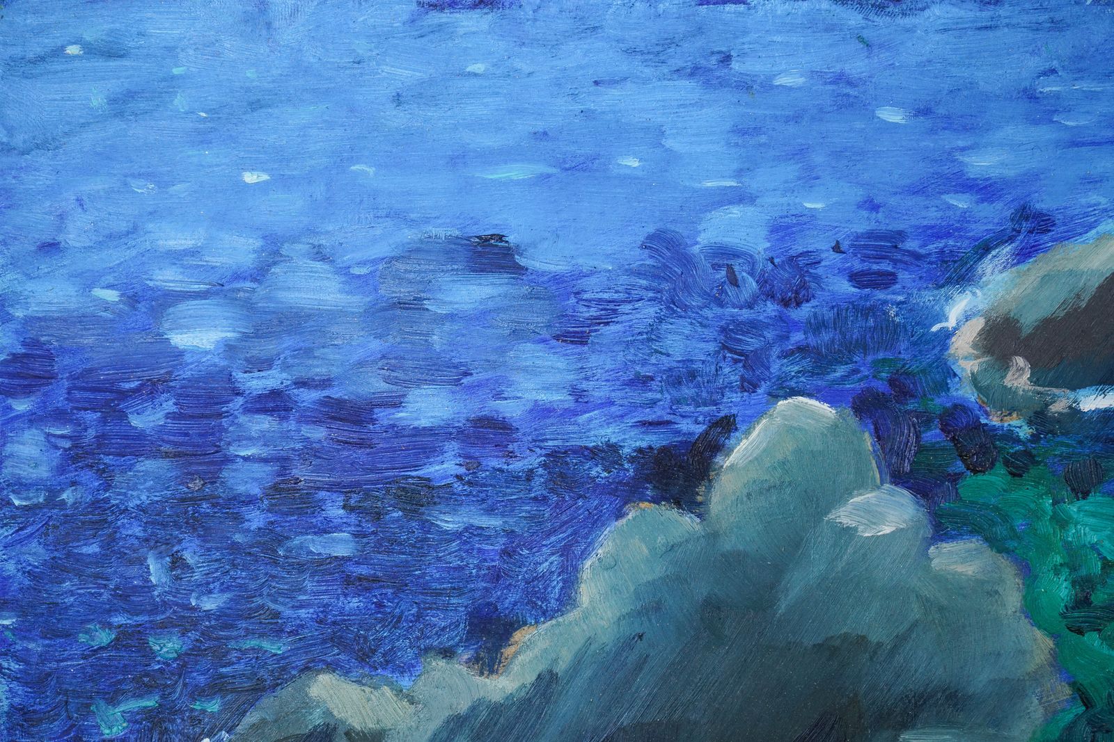 Fosca Bay   Costa Brava   En Plein Air Oil Study photo vinterior