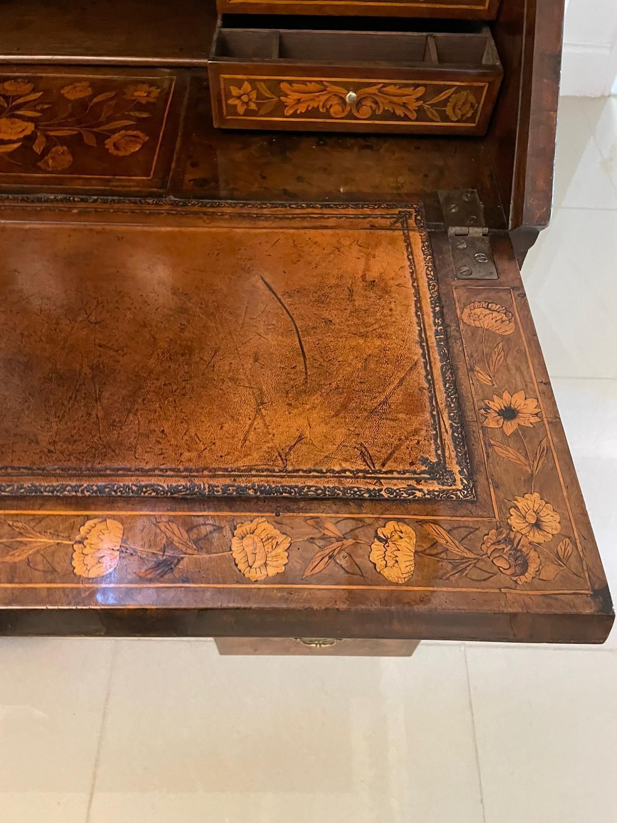 photo furniture Antique Outstanding Quality Burr Walnut Inlaid Marquetry Double Dome Bureau
