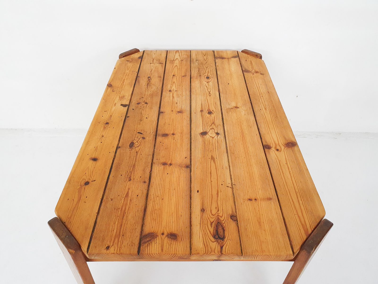 Pinewood Dining Table Attrb. To Ate Van Apeldoorn, The Netherlands 1970's photo vinterior