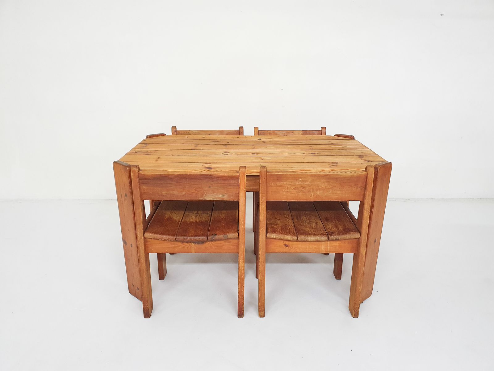 photo for sale Pinewood Dining Table Attrb. To Ate Van Apeldoorn, The Netherlands 1970's