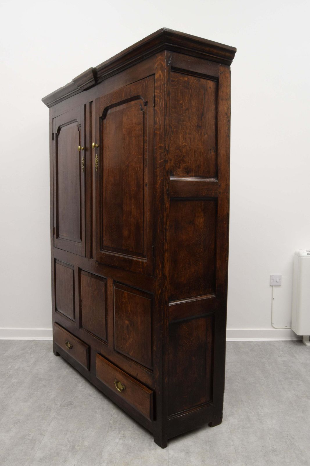 An Early 18th Century Oak Housekeepers Cupboard / Cabinet photo vintage