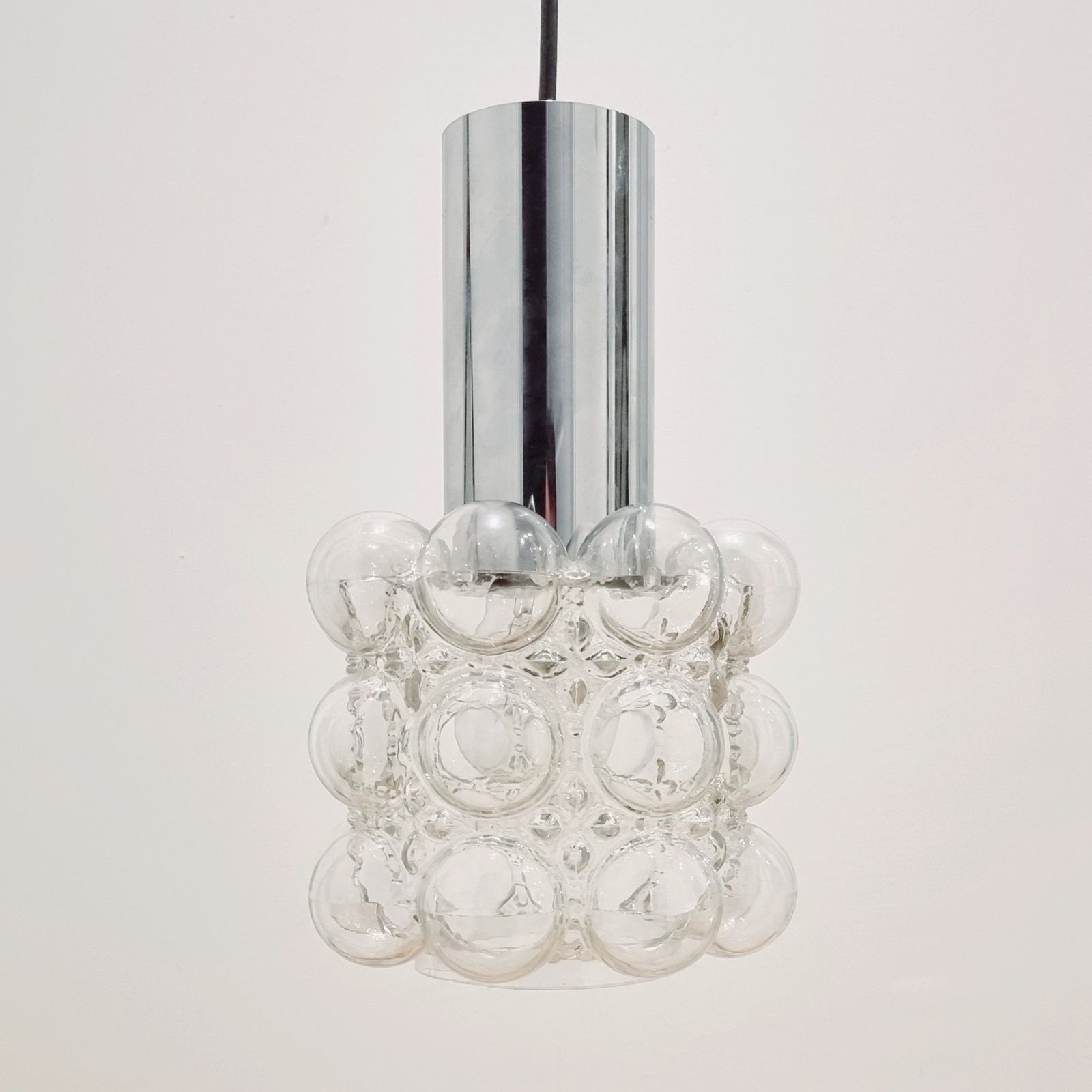 Mid Century Modern Bubble Glass Pendant/Ceiling Lamp By Helena Tynell For Limburg, Germany, 1960s photo for sale