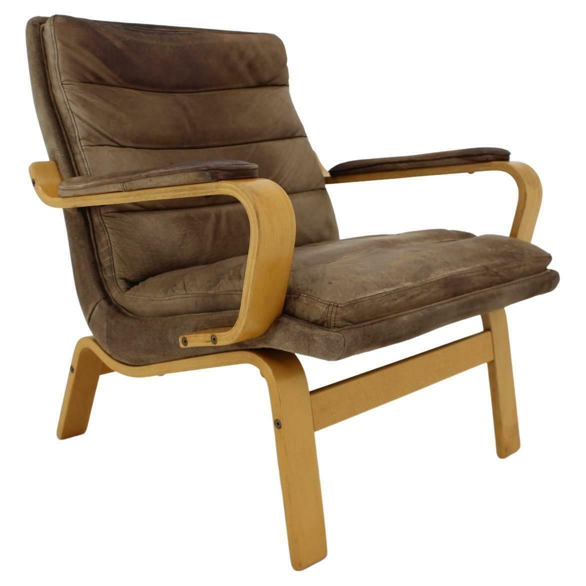 1970s Yngve Ekström Contino Leather Armchair Sweden photo furniture