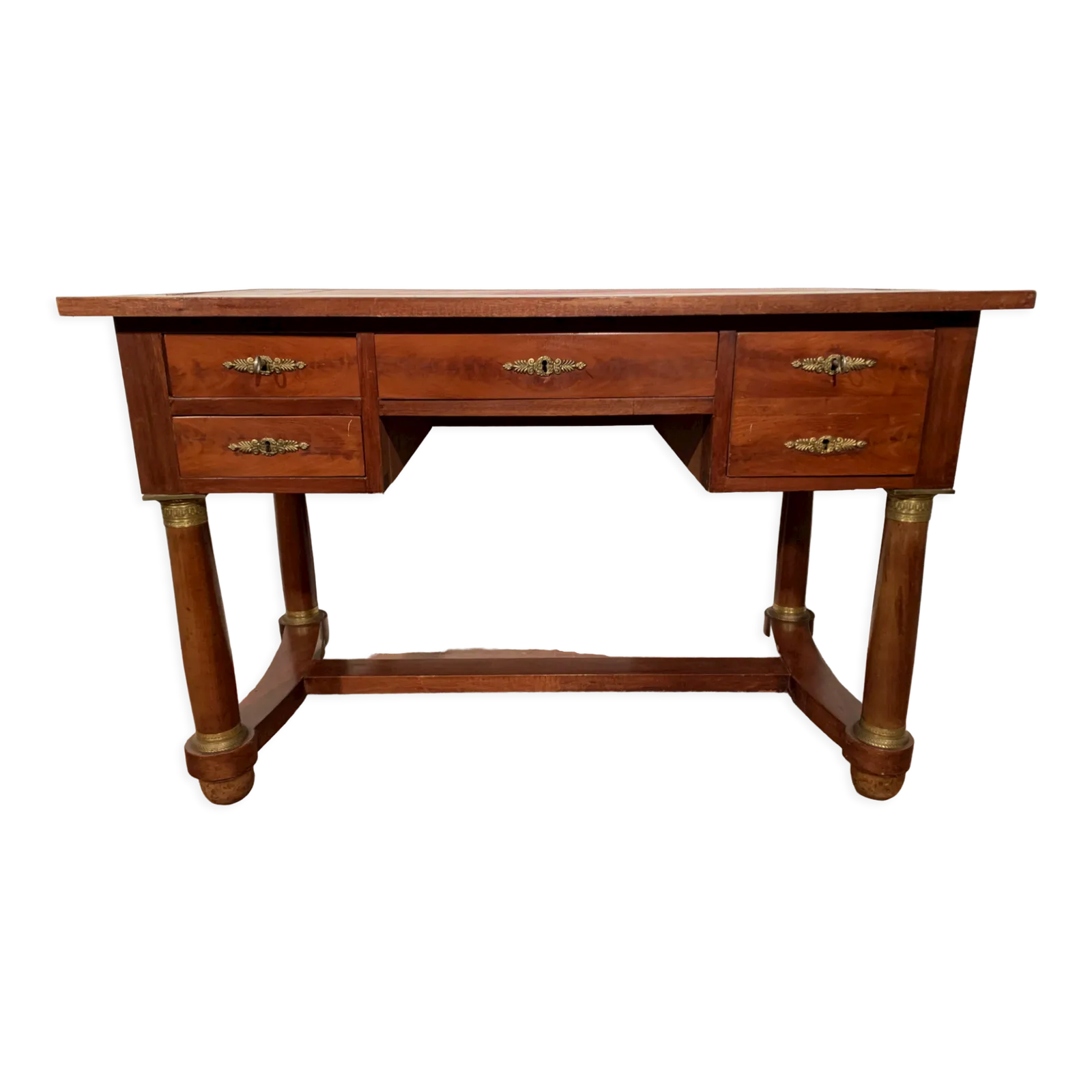 Empire Style Desk In Mahogany And Veneer XX Century