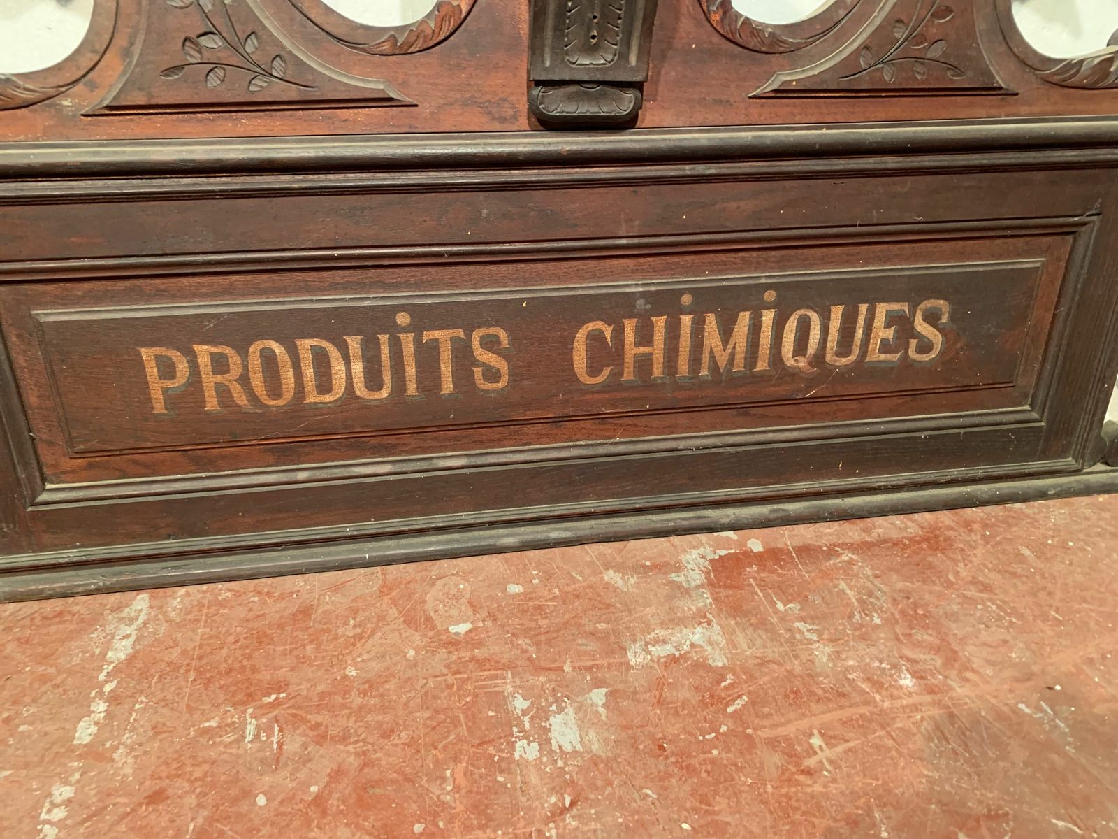 Pediment Or Top Of Furniture In Natural Wood XIX Century photo furniture