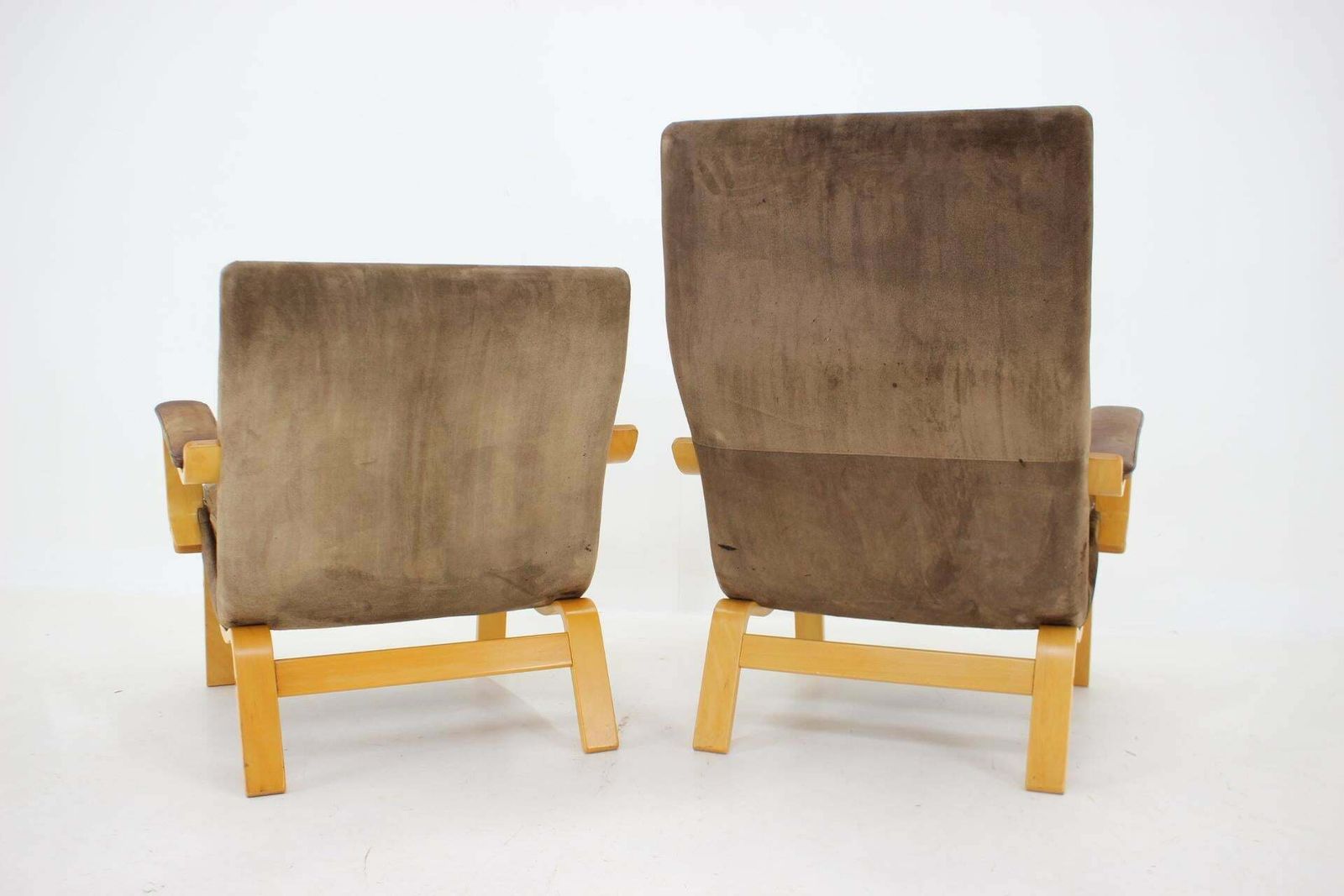 1970s Pair Of Yngve Ekström  Contino  Leather Armachair Sweden photo vintage