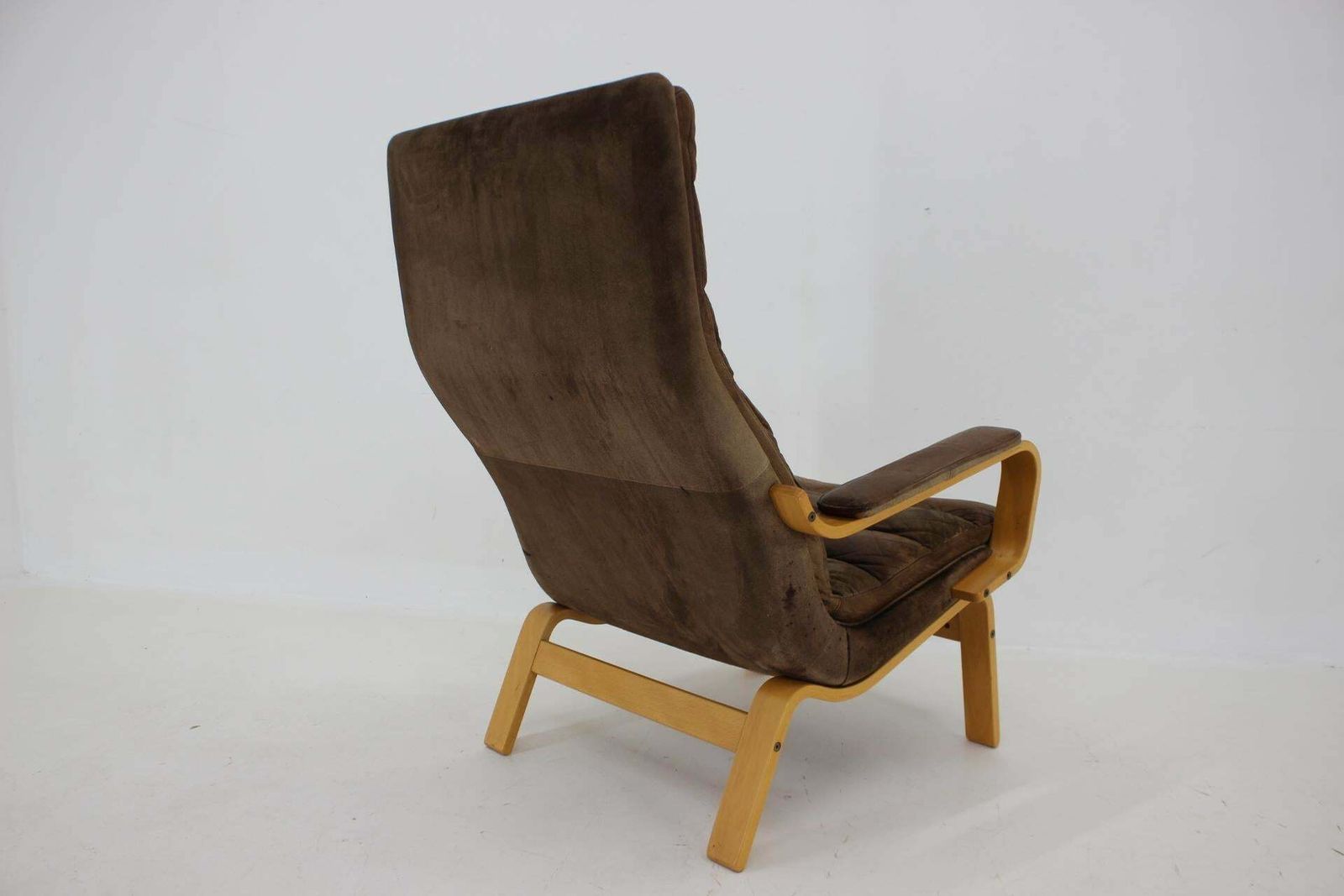 1970s Yngve Ekström "Contino" Leather Armchair,Sweden photo vintage
