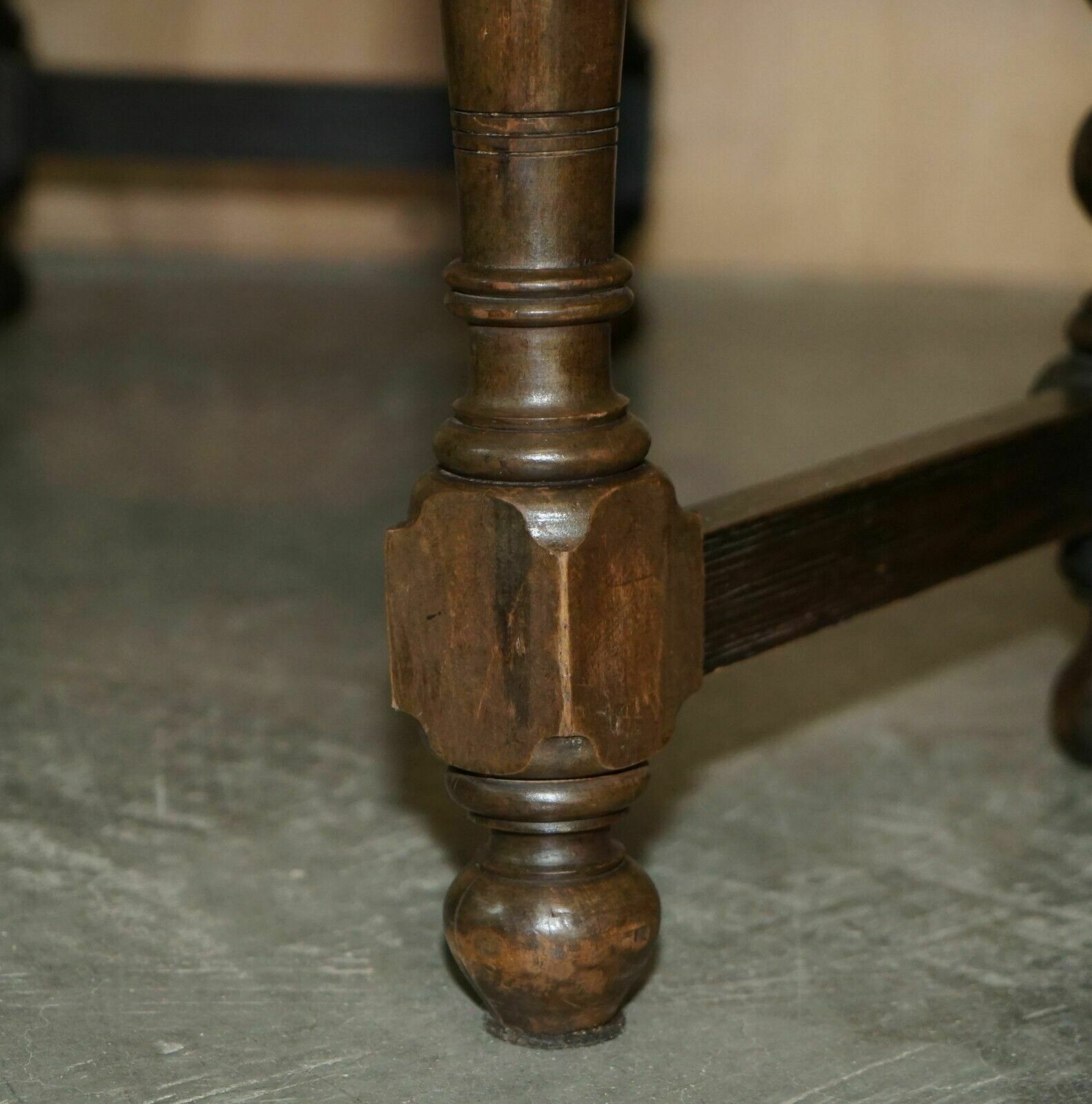 Rare & Collectable Antique Jacobean Revival Barley Twist Leg English Hunt Table photo 3950.0