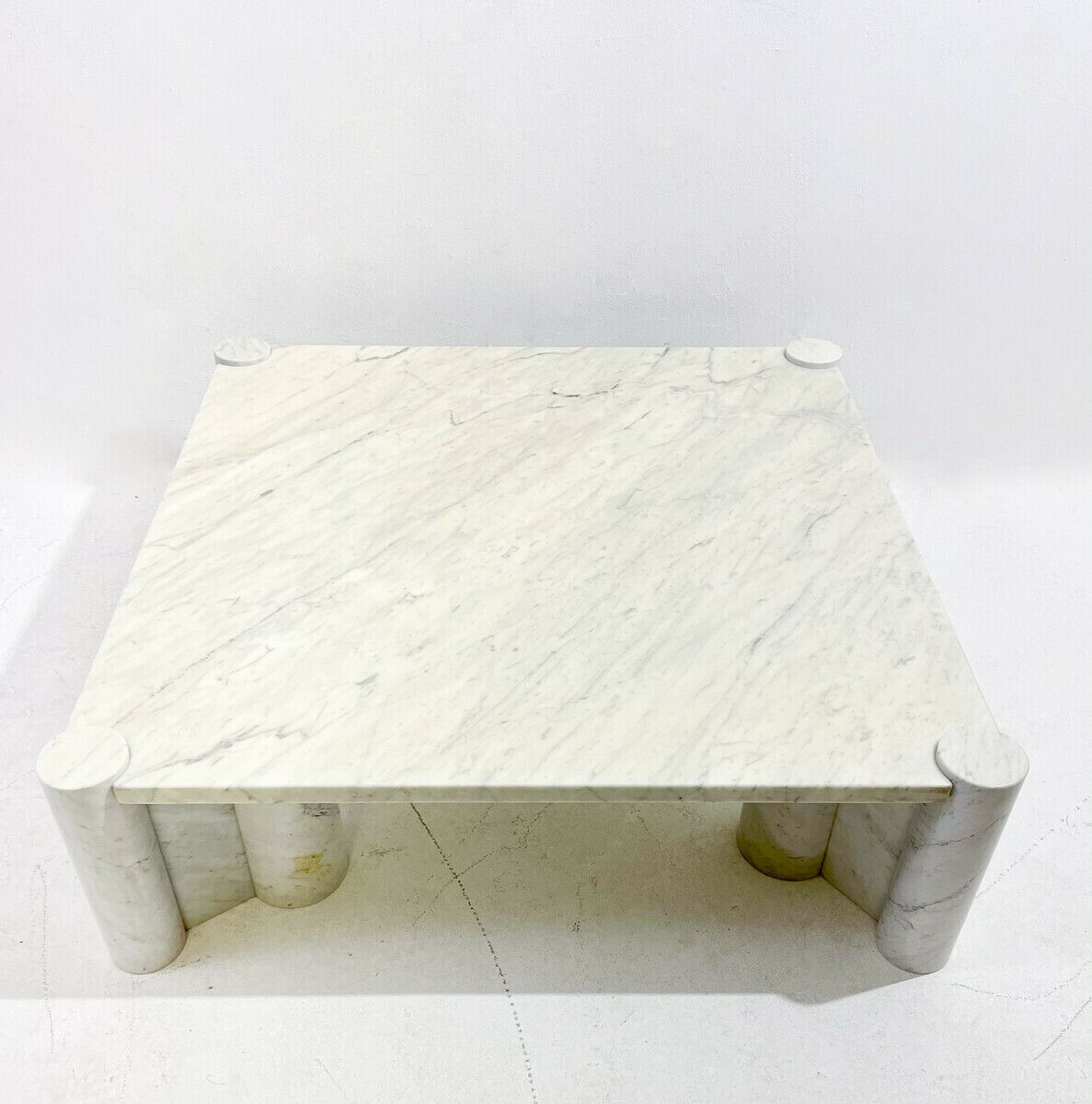 White Carrara Marble Coffee Table By Gae Aulenti For Knoll Inc photo for sale