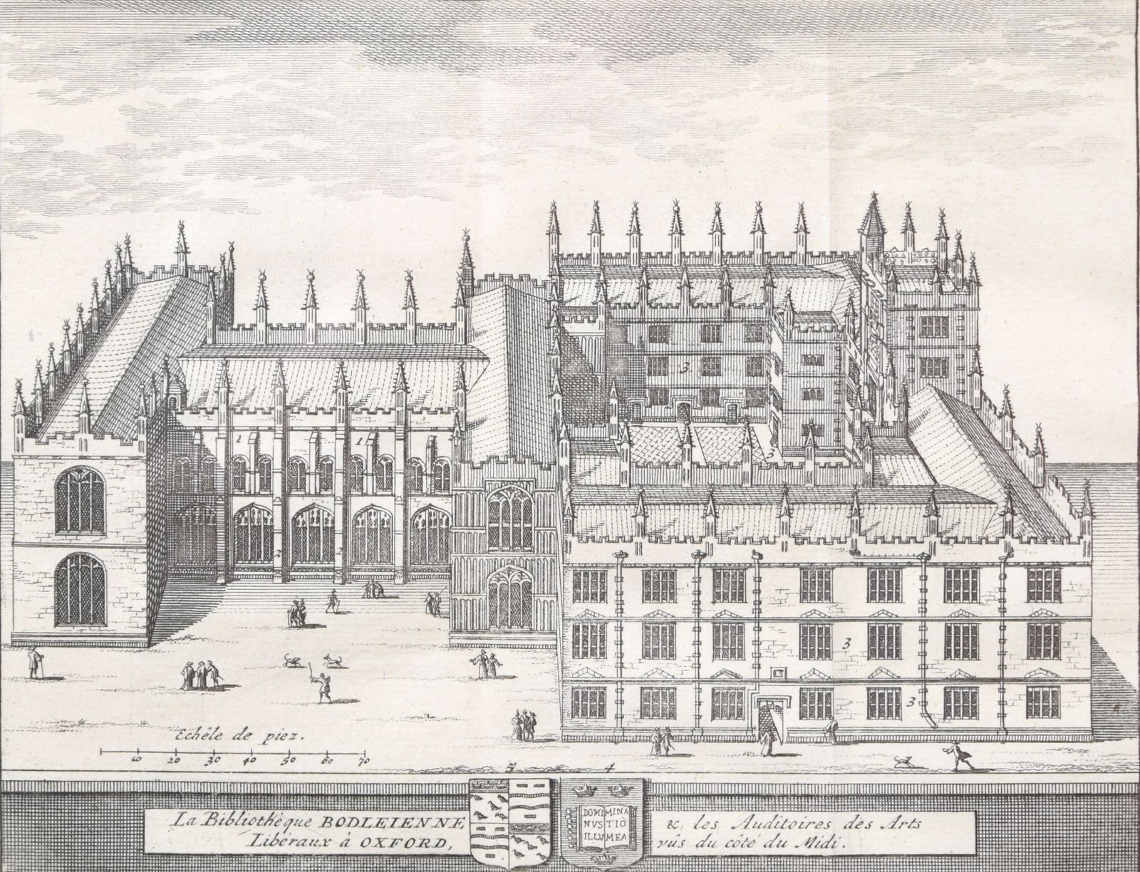 Pieter Van Der Aa (1659 1733), After David Loggan (1634–1692) The Bodleian Library, Oxford (1727) photo 280.0