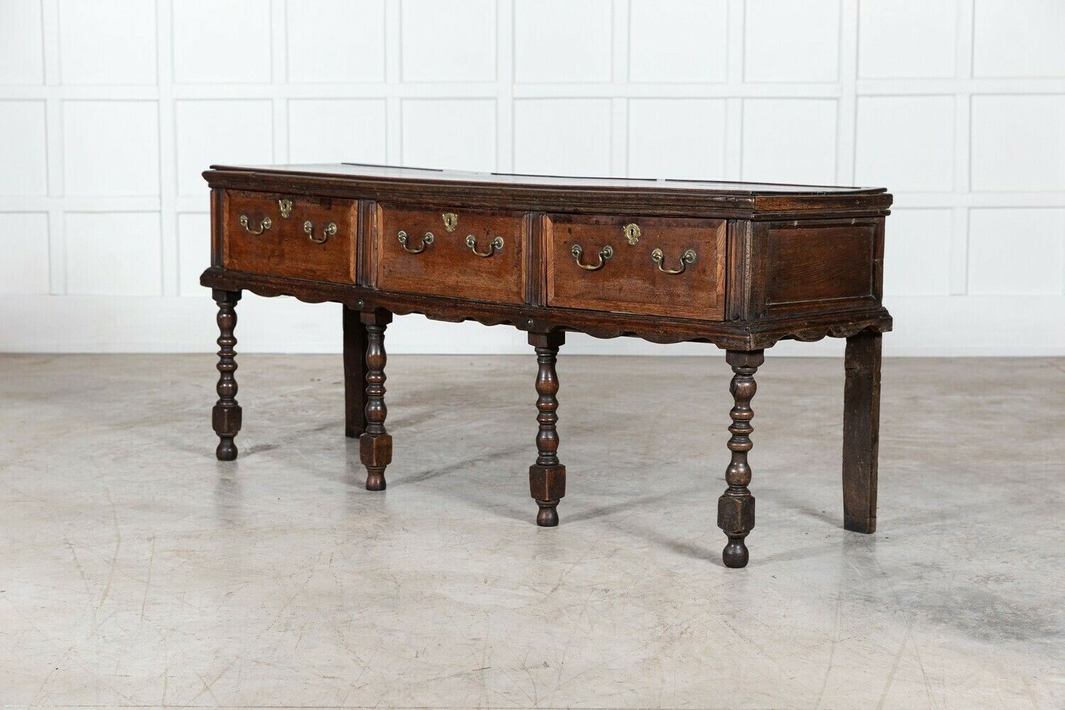 English 18thc Vernacular Oak Dresser Base photo Furniture
