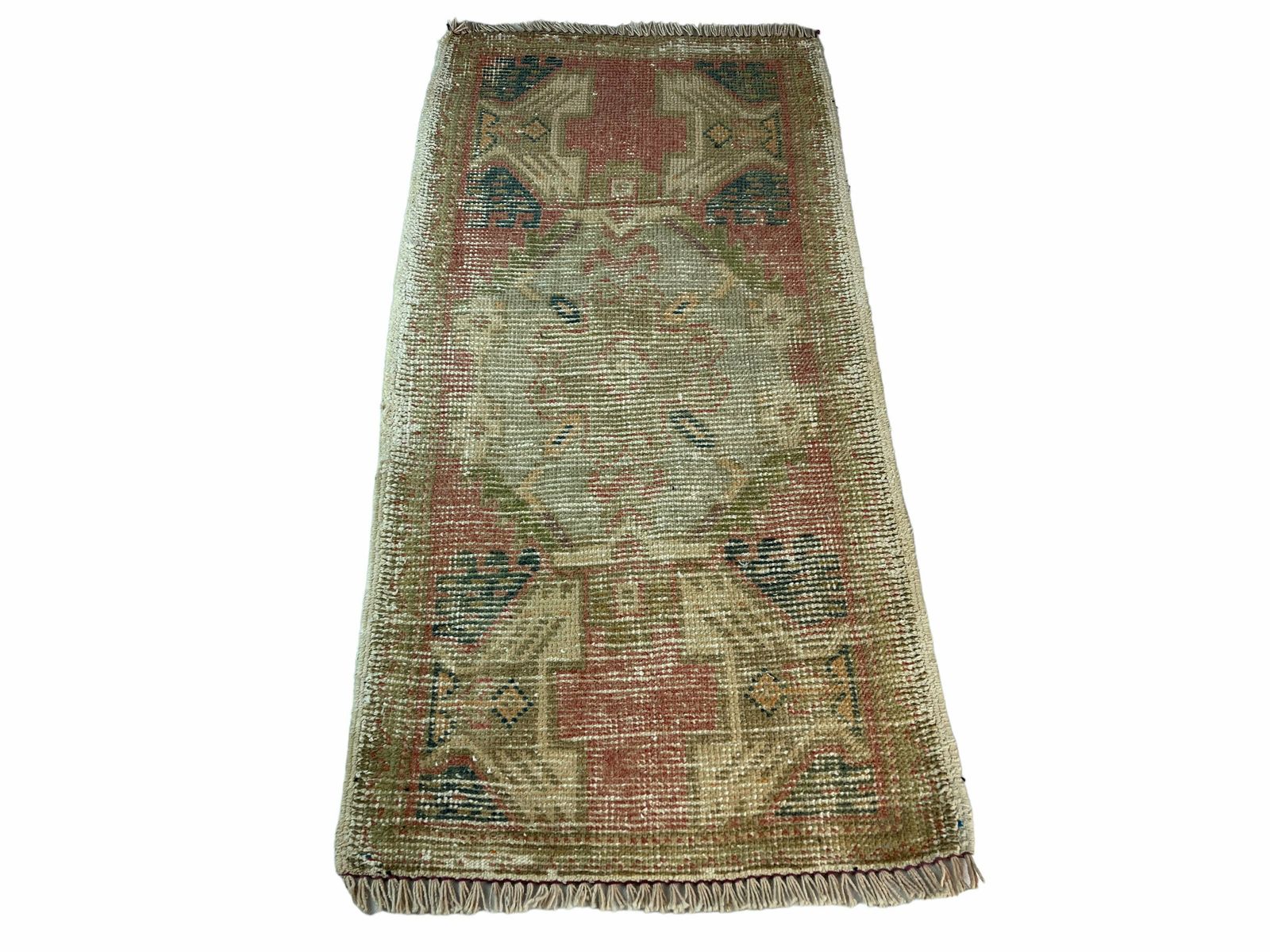 Traditional Turkish Anatolian Rug , Vintage Anatolian Turkish Rug 100 X 50 Cm photo vinterior