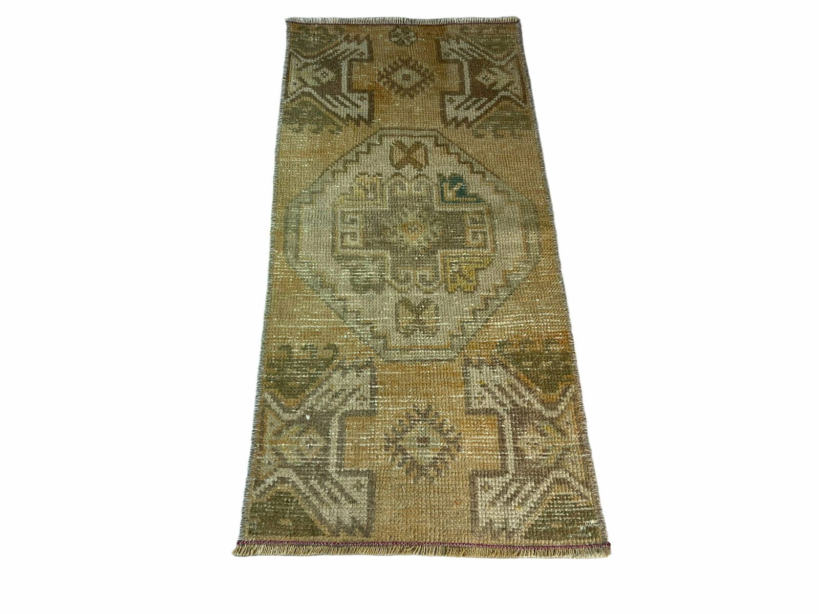 Traditioneel Turks Anatolisch Tapijt, Vintage Anatolisch Turks Tapijt 90 X 41 Cm photo vintage