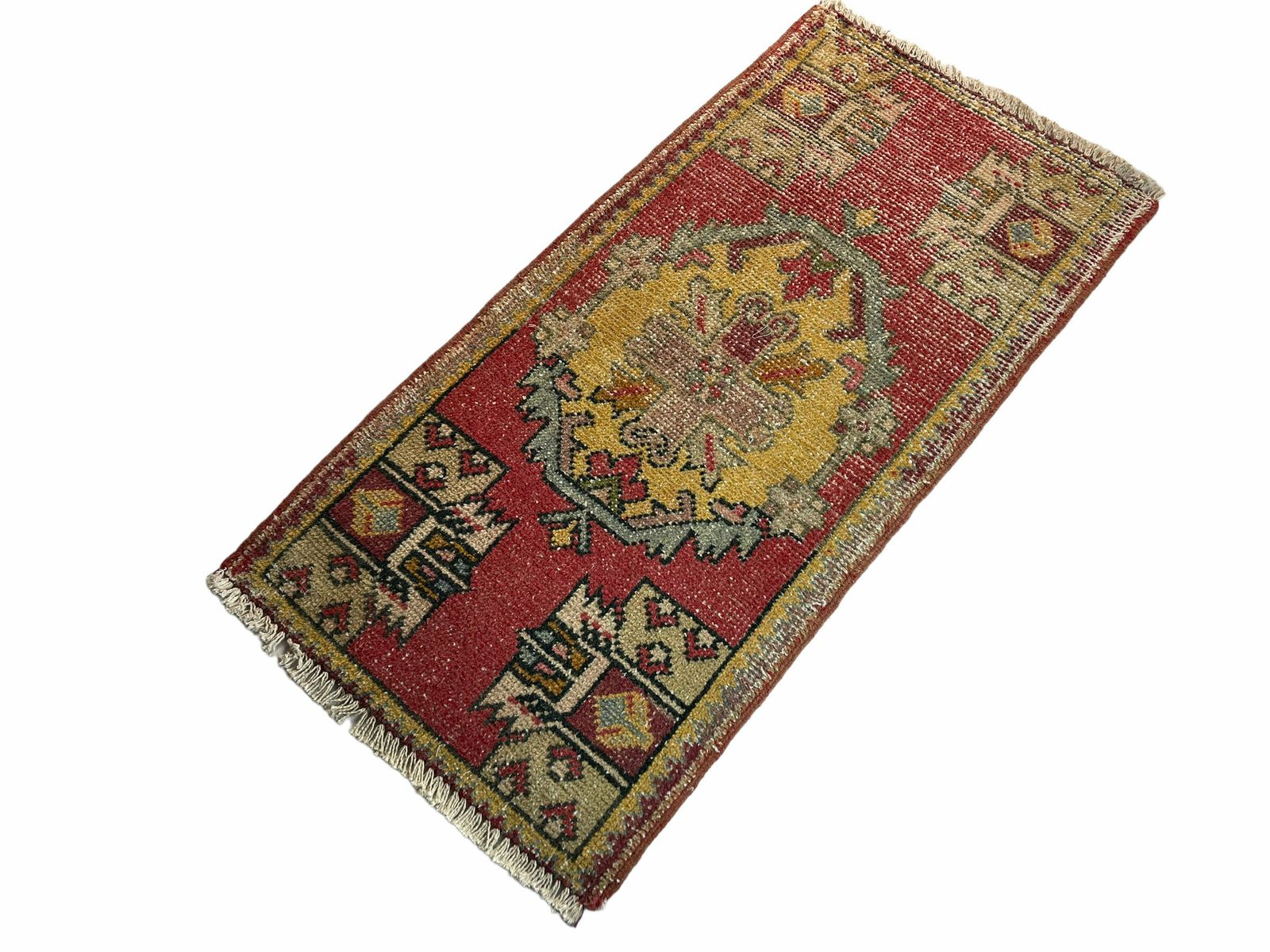 Traditional Turkish Anatolian Rug , Vintage Anatolian Turkish Rug 102 X 53 Cm photo buy