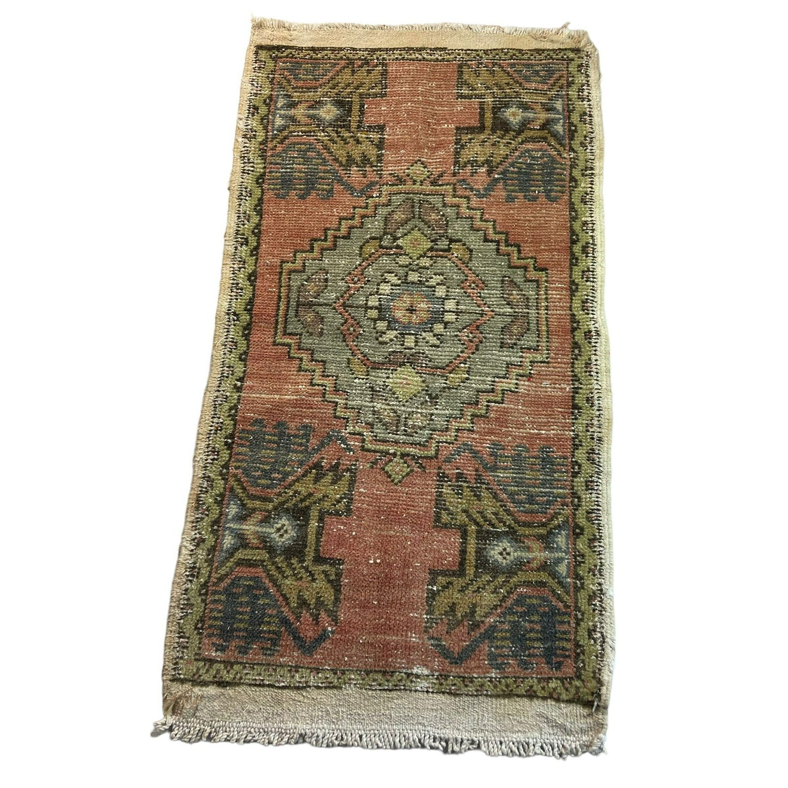 Traditional Turkish Anatolian Rug , Vintage Anatolian Turkish Rug 99 X 52 Cm photo buy