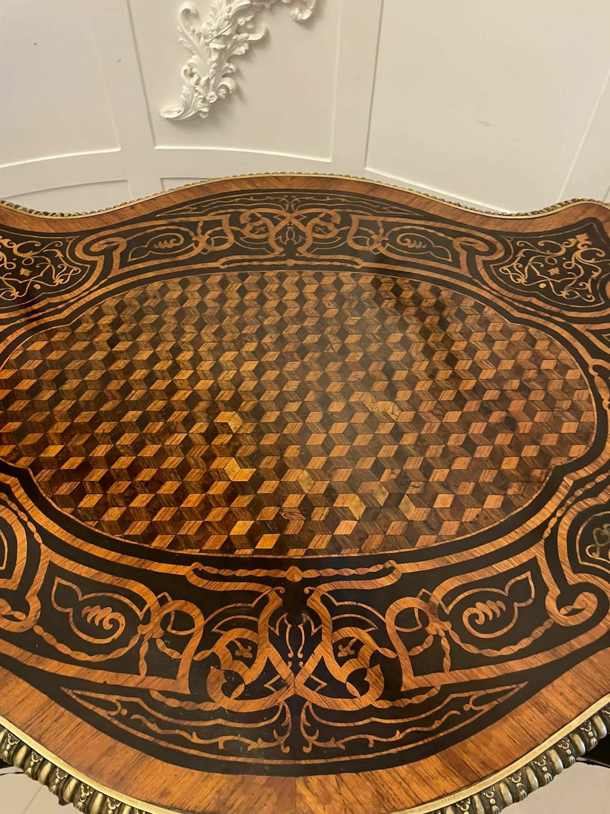 Outstanding Quality Antique 19th Century French Freestanding Marquetry And Parquetry Centre Table photo 4395.0