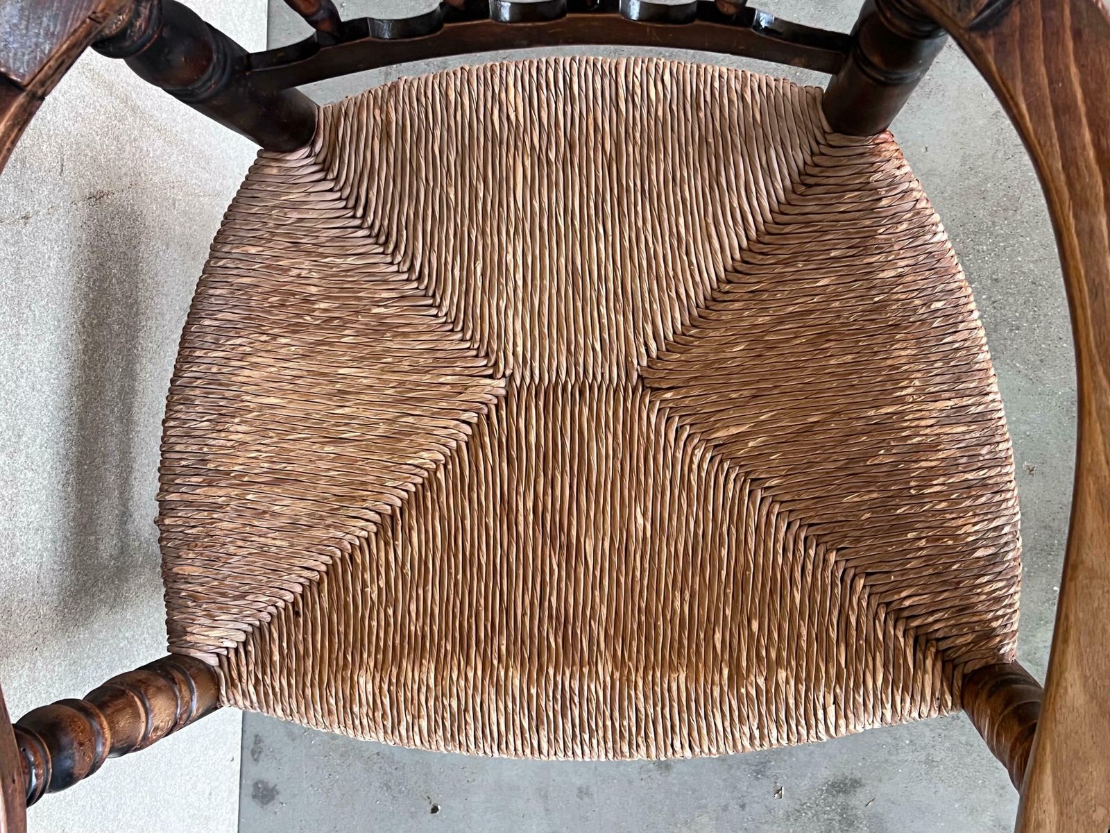 photo for sale Pair Of Spanish Horseshoe Back And Cane Armchairs