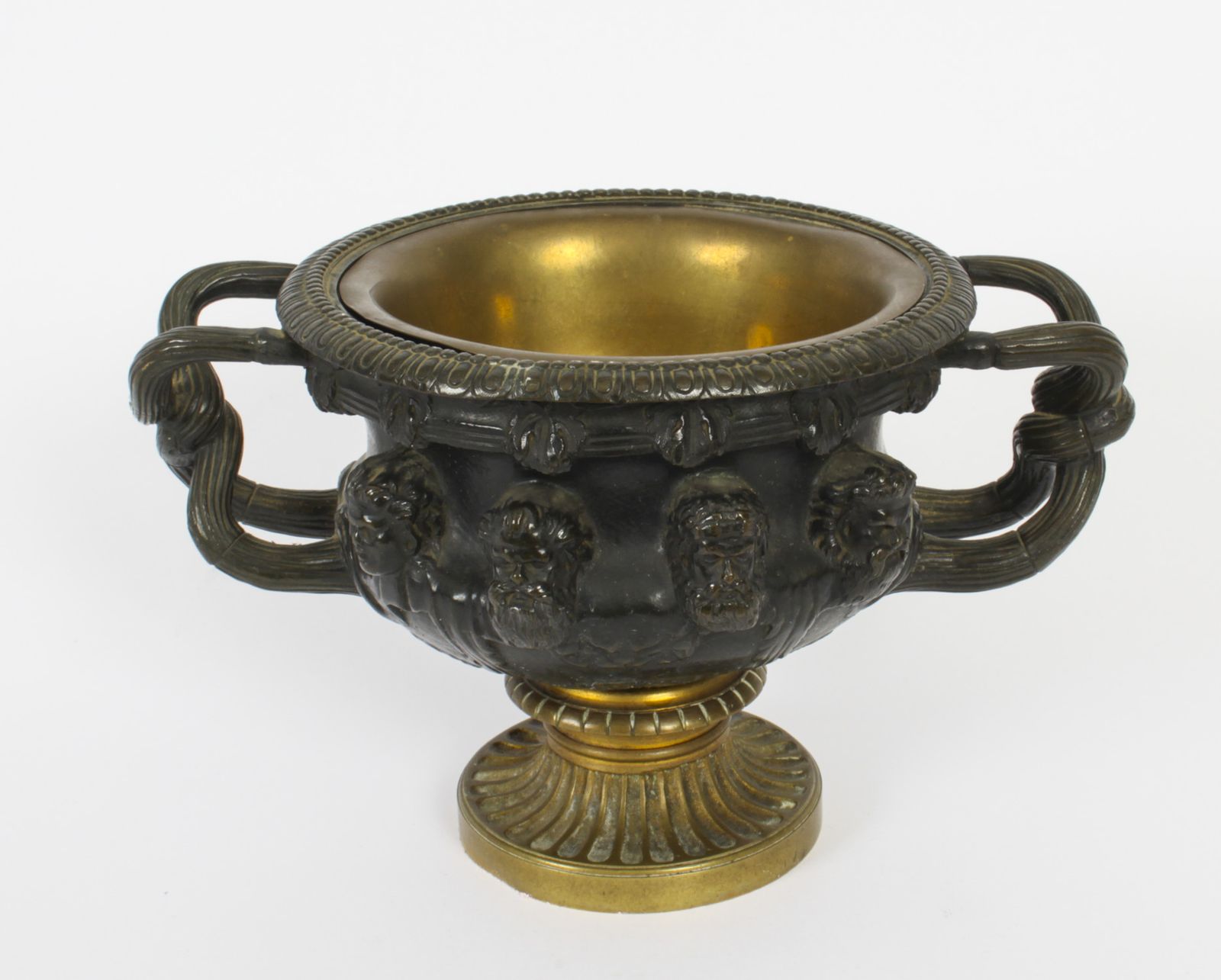Antique French Grand Tour Bronze & Ormolu Urn 19th Century photo vintage