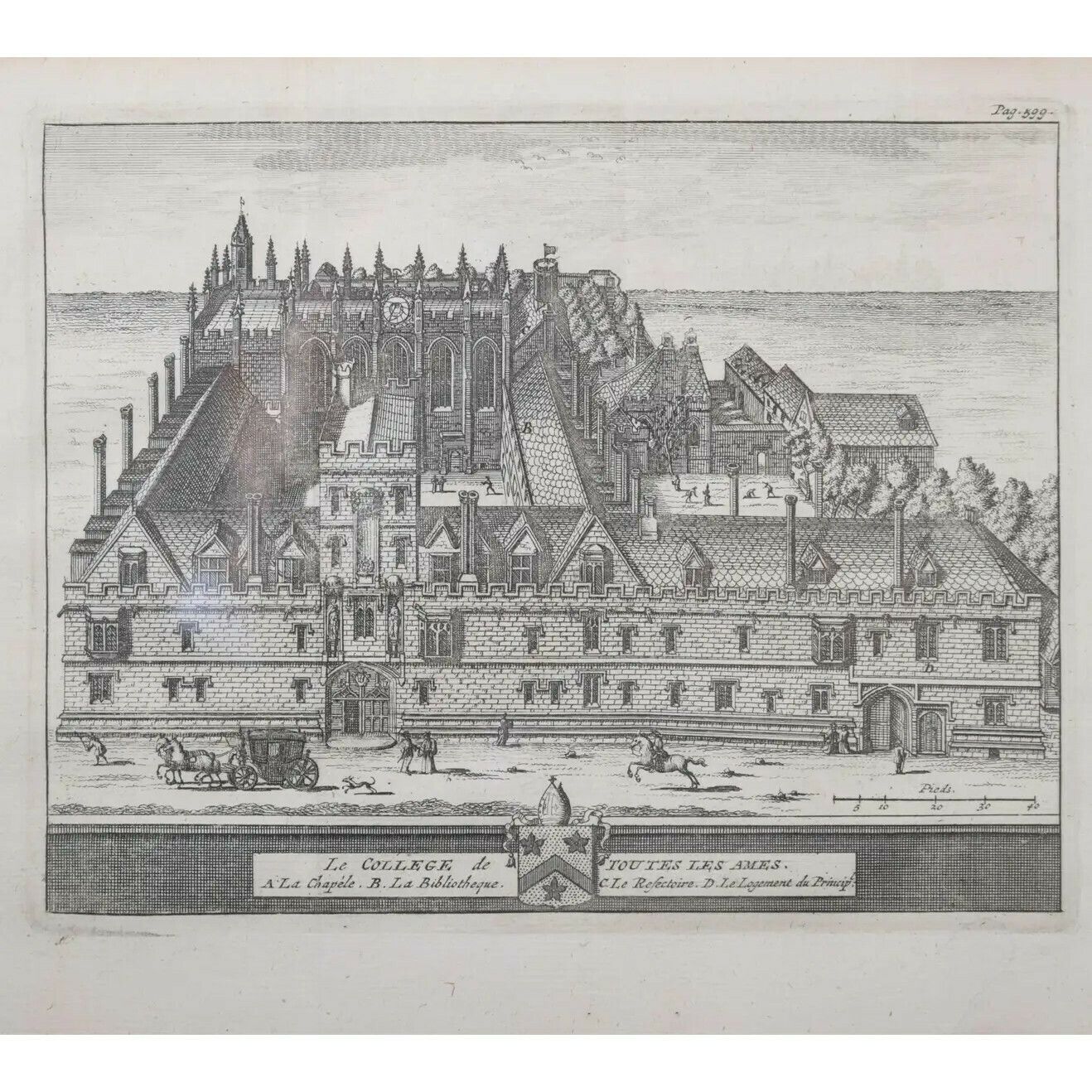 Pieter Van Der Aa (1659 1733), After David Loggan (1634–1692) All Souls College, Oxford (1727)