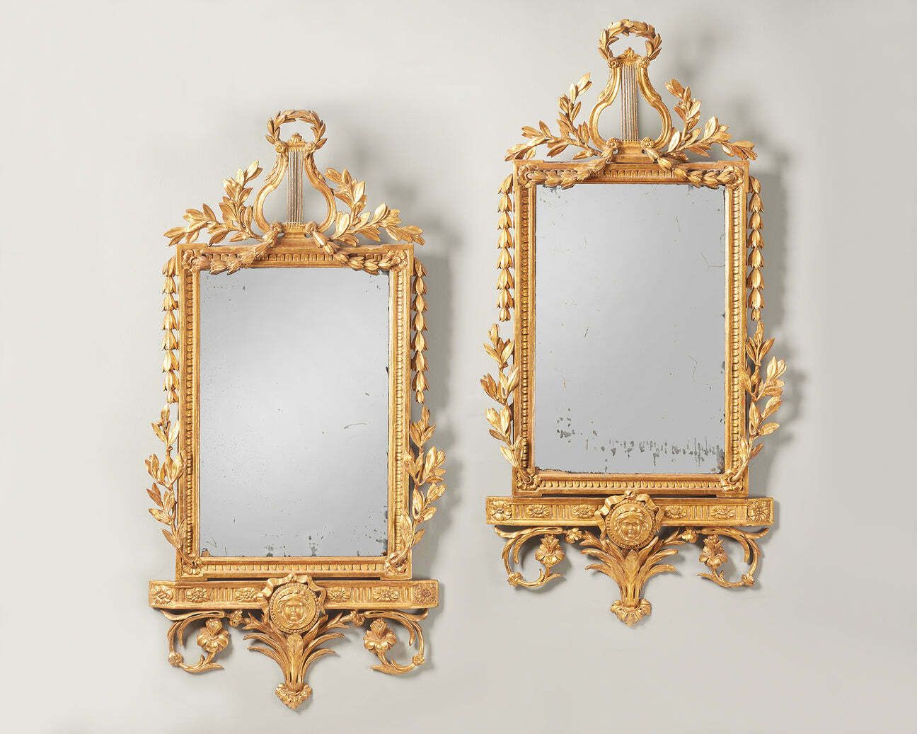 Pair Of Spanish Gilt Mirrors, 18th Century And Earlier