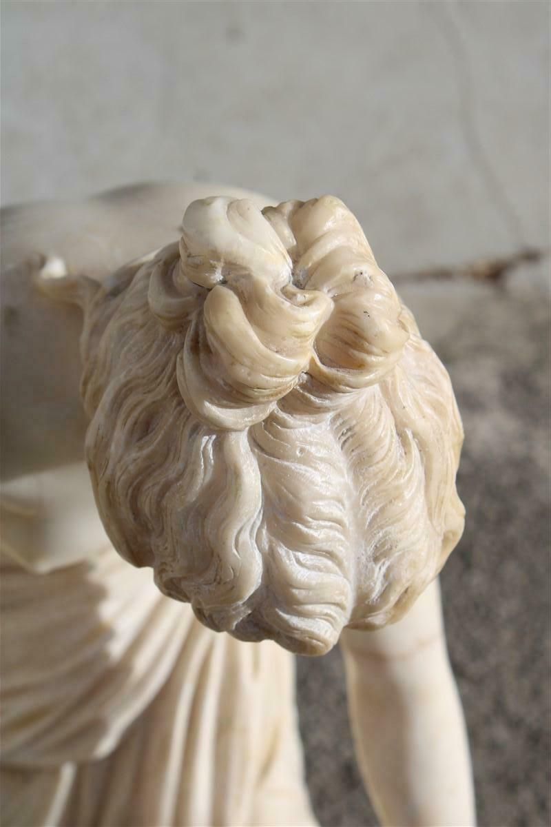 Lady In Solid Italian Art Nouveau Marble With Column And Fountain 1910 photo Garden Decor