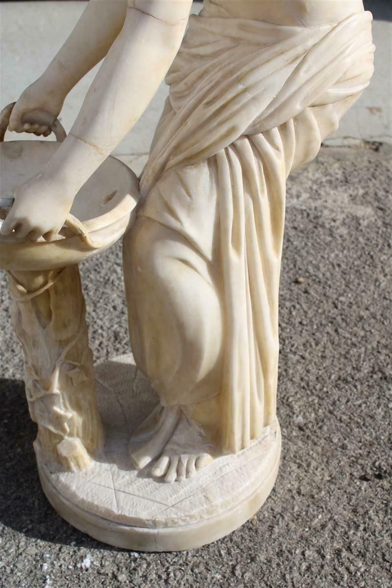photo for sale Lady In Solid Italian Art Nouveau Marble With Column And Fountain 1910