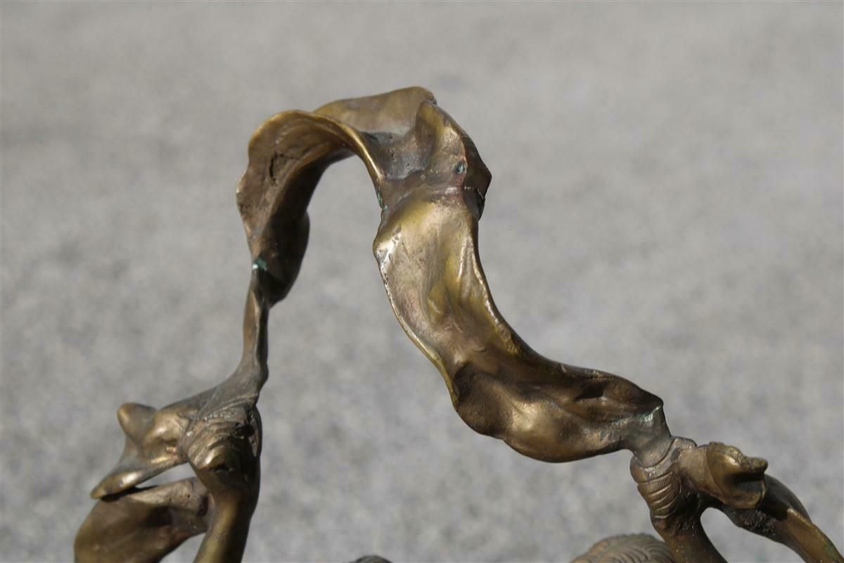Solid Bronze Figurative Allegorical Art Nouveau With Him And Her Italy 1910 photo Home Decor