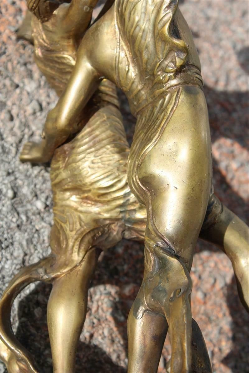 Home Decor Solid Bronze Figurative Allegorical Art Nouveau With Him And Her Italy 1910 photo