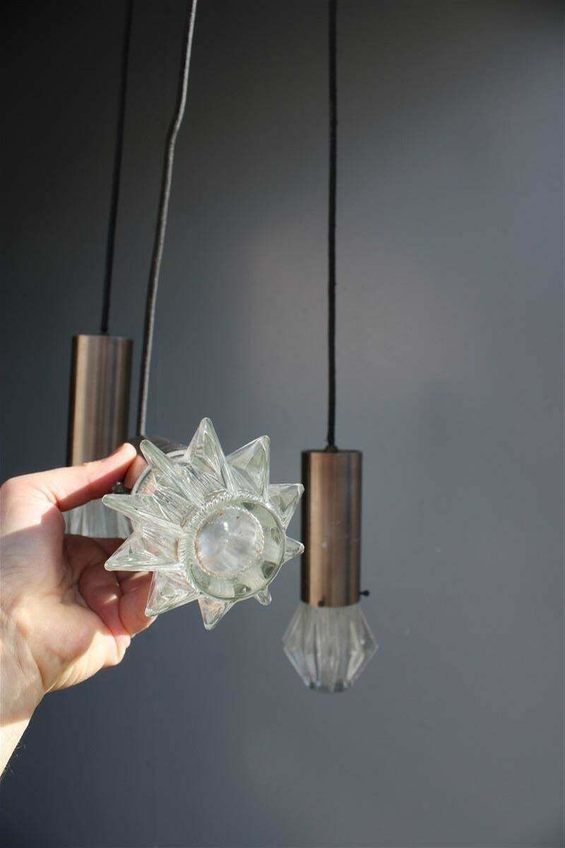 photo furniture Stilux Ceiling Lamp Aluminum And Glass Sculpture Italian Design 1950s