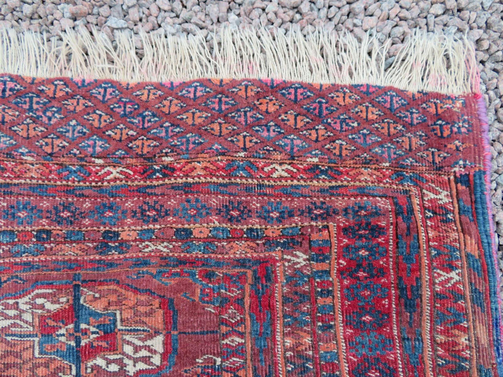 Antique Tekke Turkmen "Wedding Dowry" Rug. Circa 1880.135cm X 128cm. photo vintage