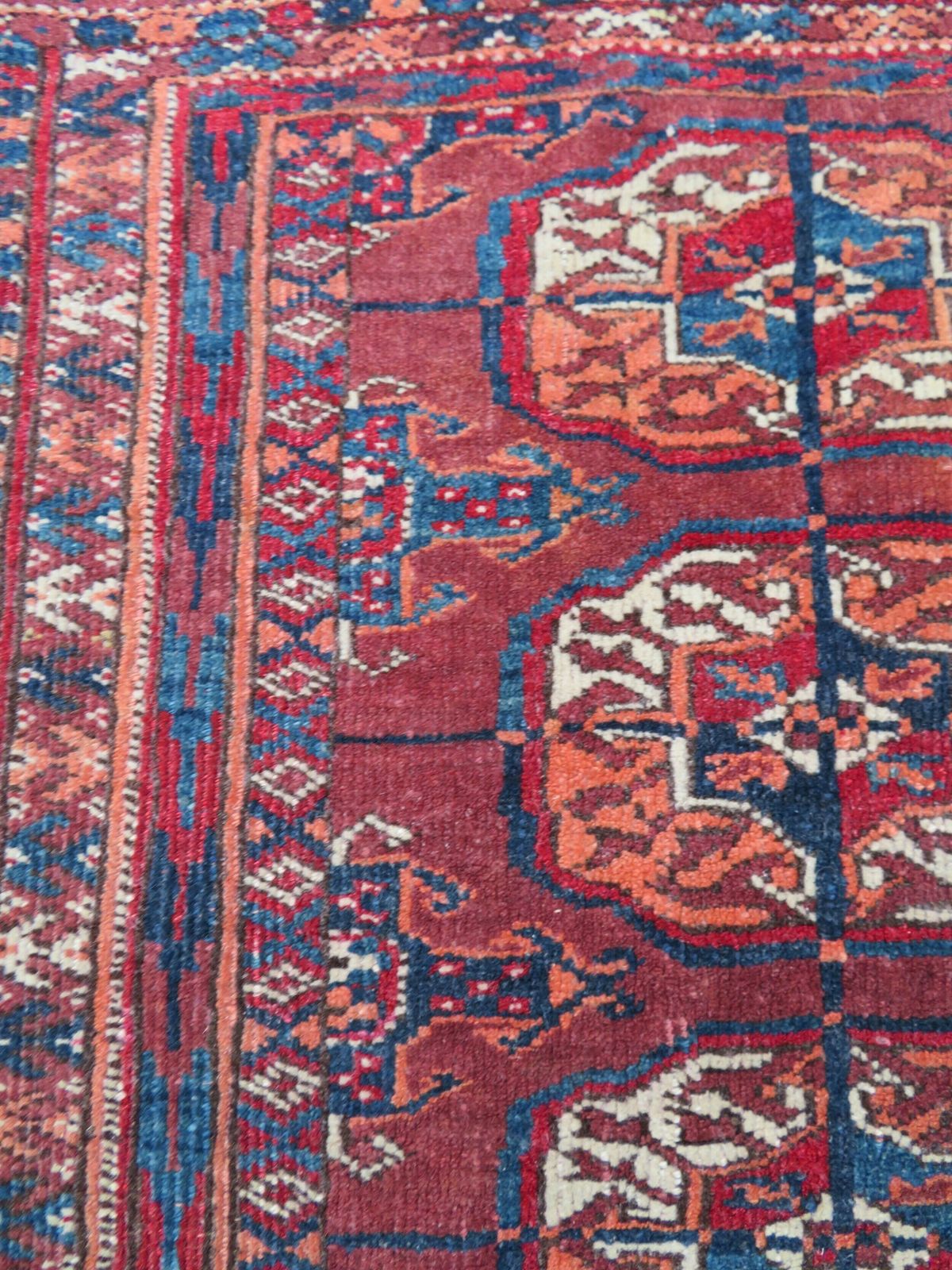 Textiles Antique Tekke Turkmen "Wedding Dowry" Rug. Circa 1880.135cm X 128cm. photo