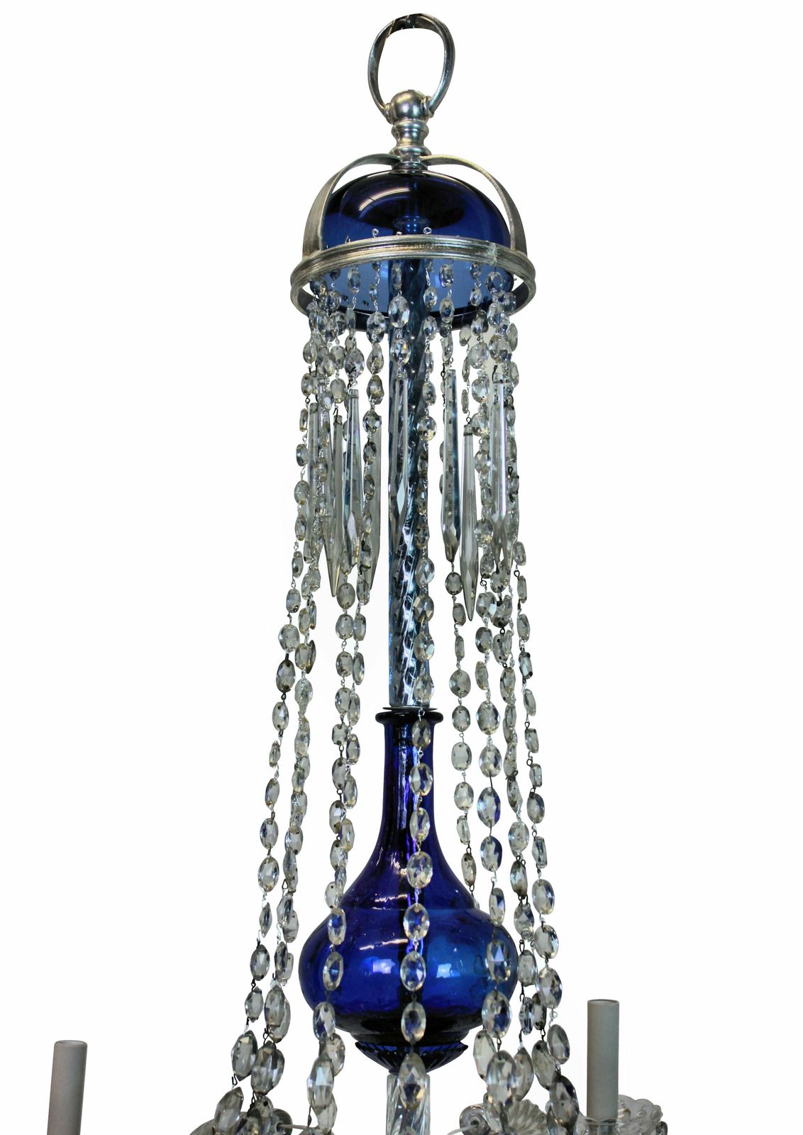 A 19th Century Swedish Six Branch Cut Glass Chandelier photo Lighting