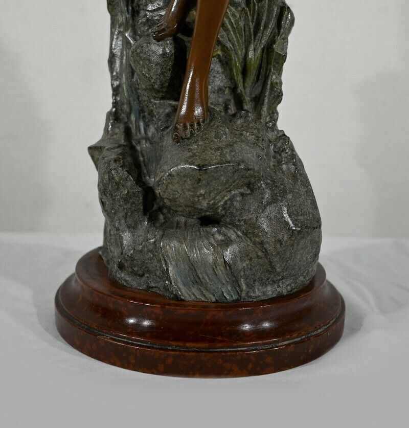 photo vinterior Important Spelter "La Femme Au Rameau", By L. Hott, Early 20th Century