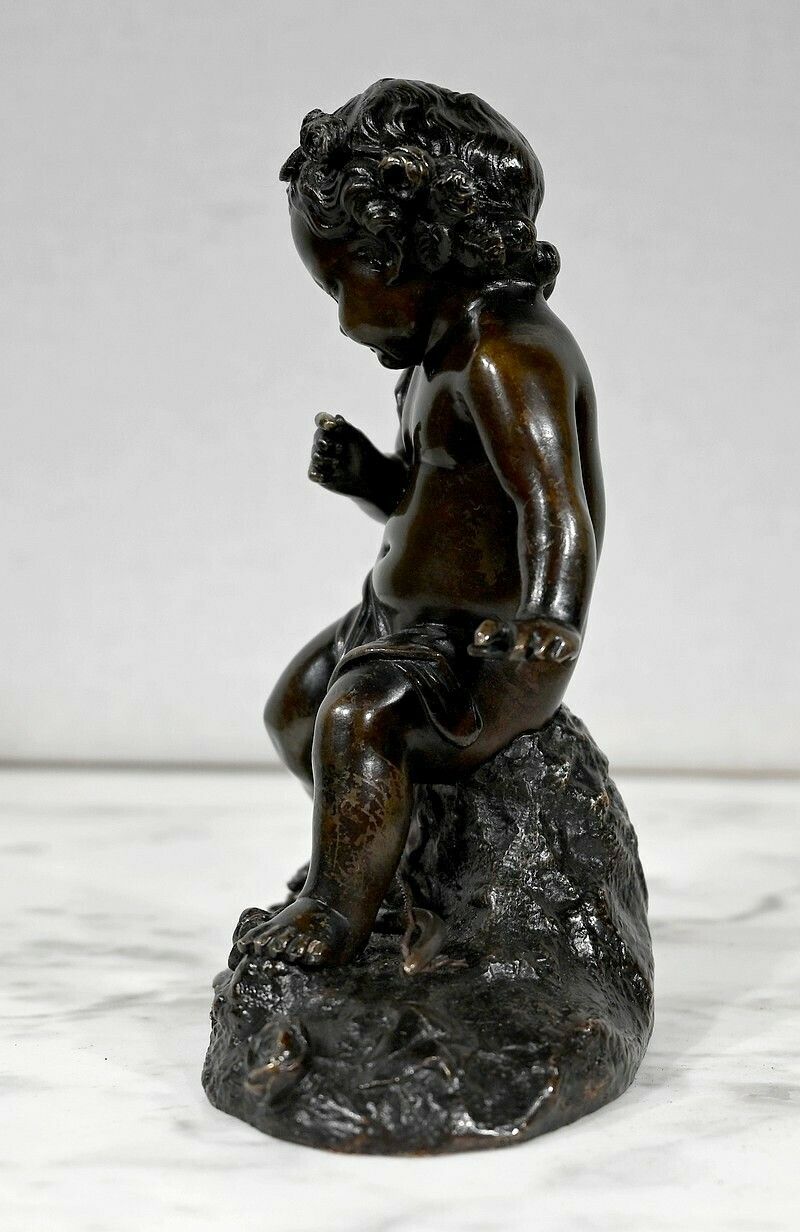 Home Decor Bronze “Putto With The Arc” – 19th Century photo