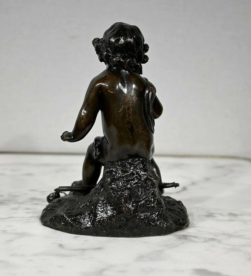 793.1 Bronze “Putto With The Arc” – 19th Century photo