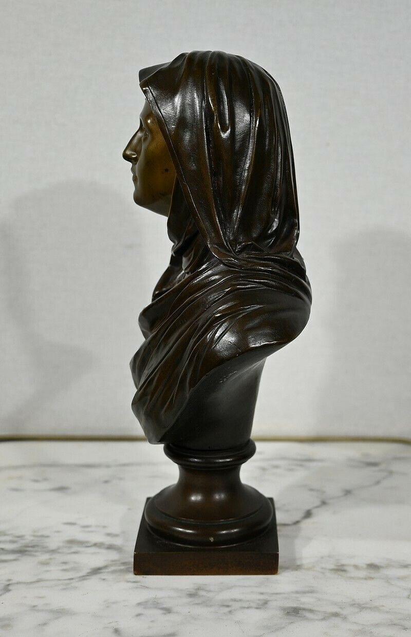 1369.9 Bronze “The Virgin Mary”, J. Bulio – 19th Century photo