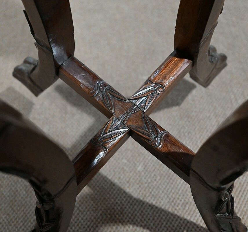 photo vintage Pair Of Large Asian Rosewood Stands, 20th Century